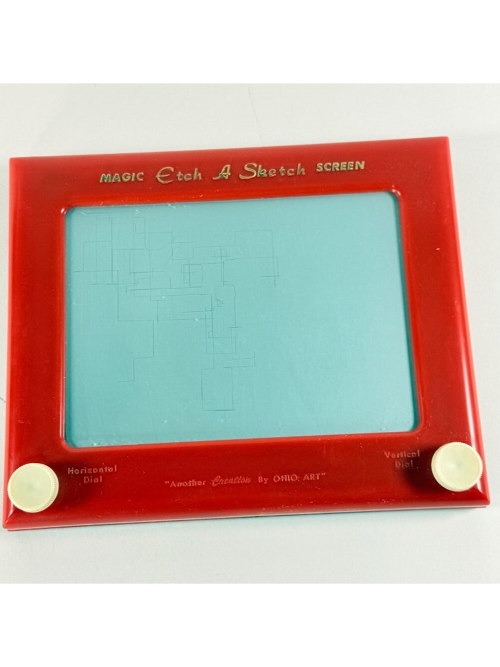 Vintage Etch A Sketch Model 505 Magic Screen Red Frame Ohio Art USA